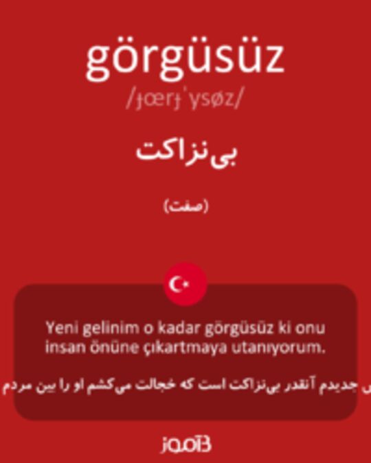  تصویر görgüsüz - دیکشنری انگلیسی بیاموز