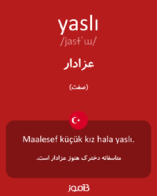  تصویر yaslı - دیکشنری انگلیسی بیاموز