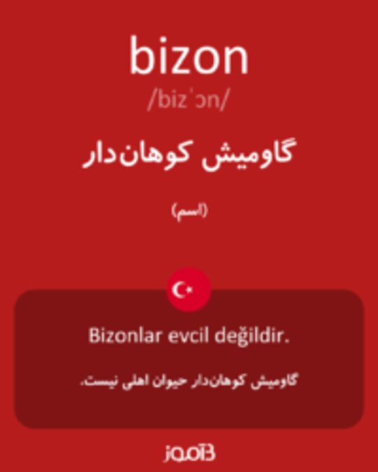  تصویر bizon - دیکشنری انگلیسی بیاموز