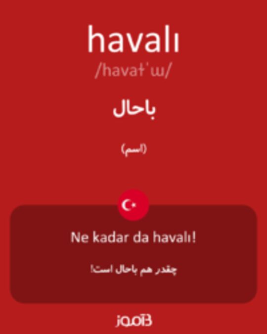  تصویر havalı - دیکشنری انگلیسی بیاموز