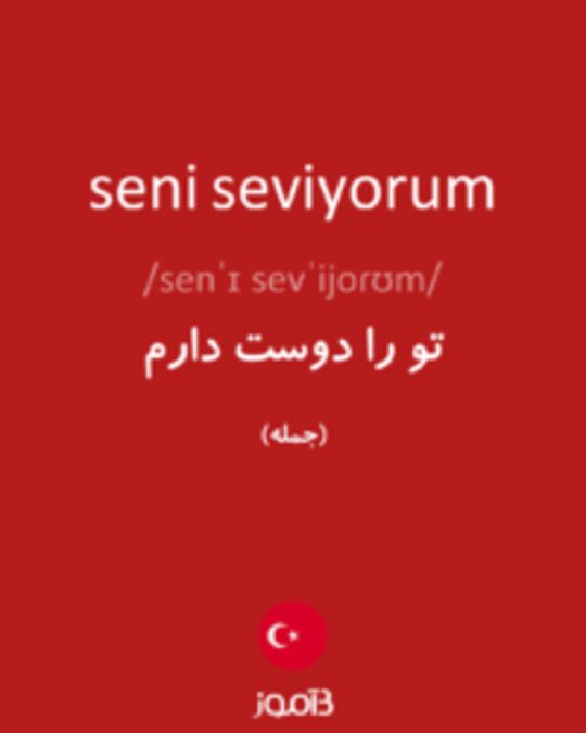  تصویر seni seviyorum - دیکشنری انگلیسی بیاموز