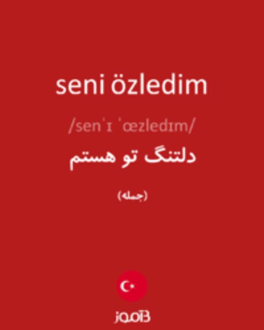  تصویر seni özledim - دیکشنری انگلیسی بیاموز