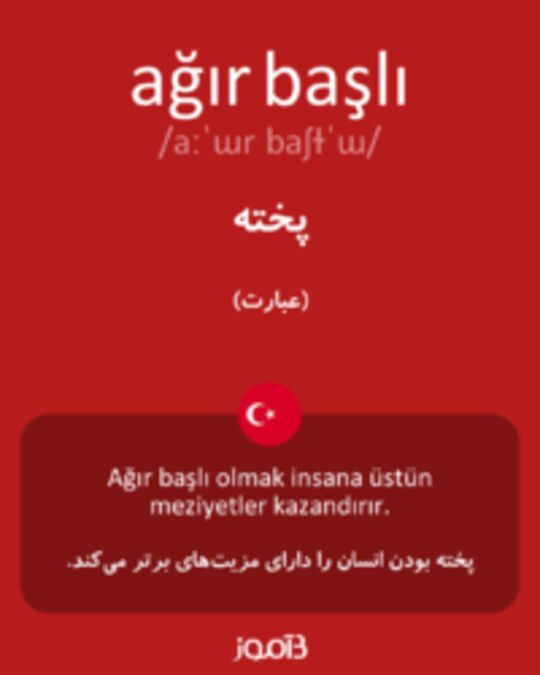  تصویر ağır başlı - دیکشنری انگلیسی بیاموز