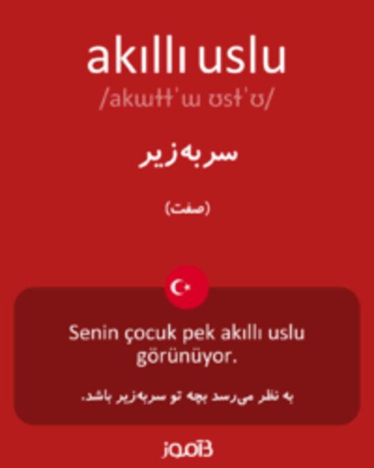  تصویر akıllı uslu - دیکشنری انگلیسی بیاموز