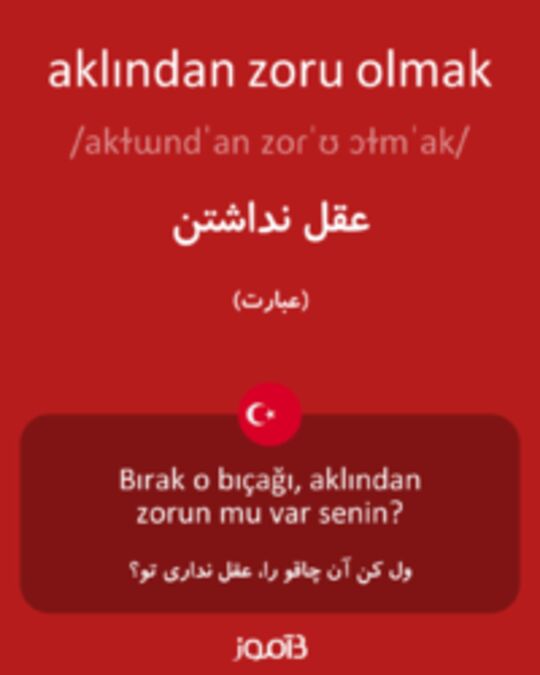  تصویر aklından zoru olmak - دیکشنری انگلیسی بیاموز