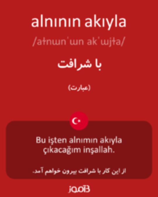  تصویر alnının akıyla - دیکشنری انگلیسی بیاموز