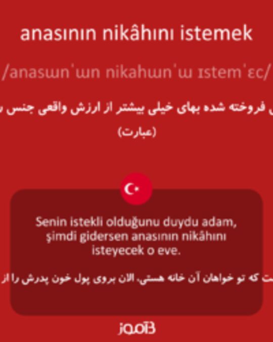  تصویر anasının nikâhını istemek - دیکشنری انگلیسی بیاموز