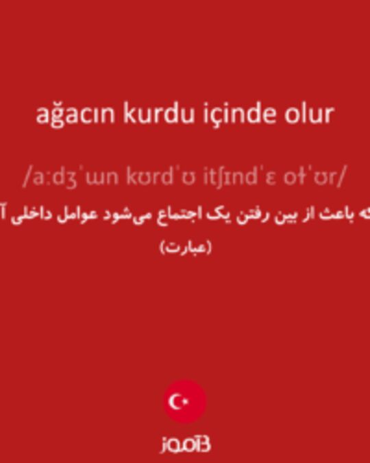  تصویر ağacın kurdu içinde olur - دیکشنری انگلیسی بیاموز