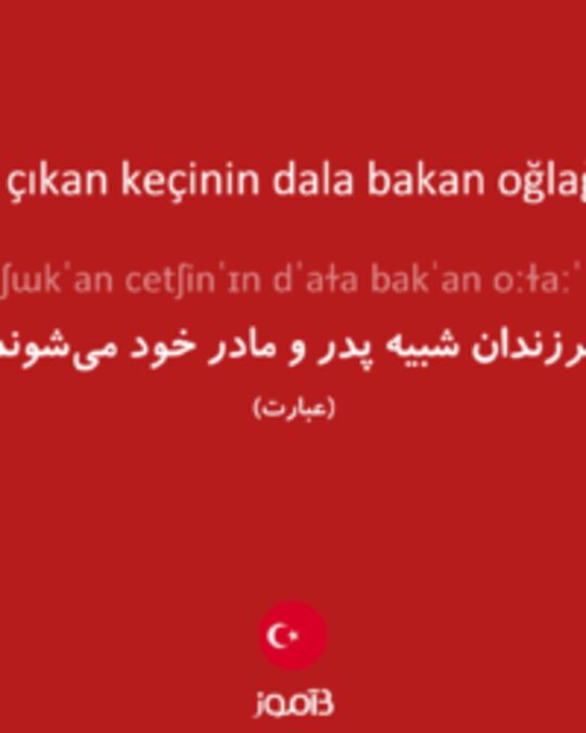  تصویر ağaca çıkan keçinin dala bakan oğlağı olur - دیکشنری انگلیسی بیاموز