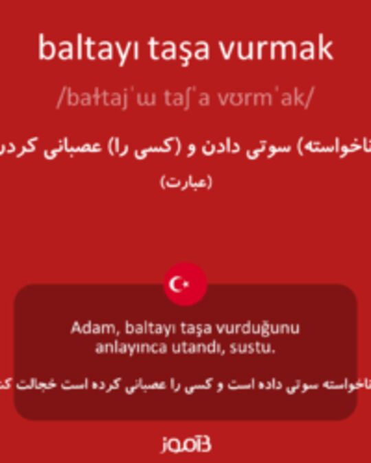  تصویر baltayı taşa vurmak - دیکشنری انگلیسی بیاموز