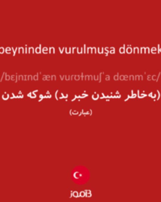  تصویر beyninden vurulmuşa dönmek - دیکشنری انگلیسی بیاموز