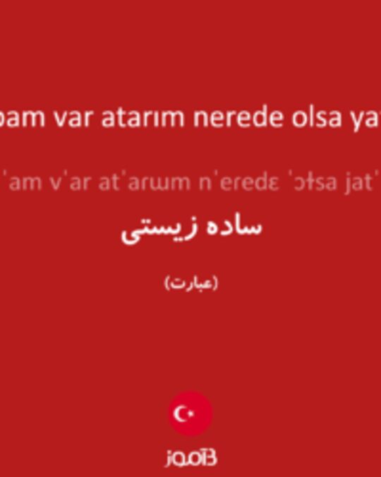  تصویر bir abam var atarım nerede olsa yatarım - دیکشنری انگلیسی بیاموز