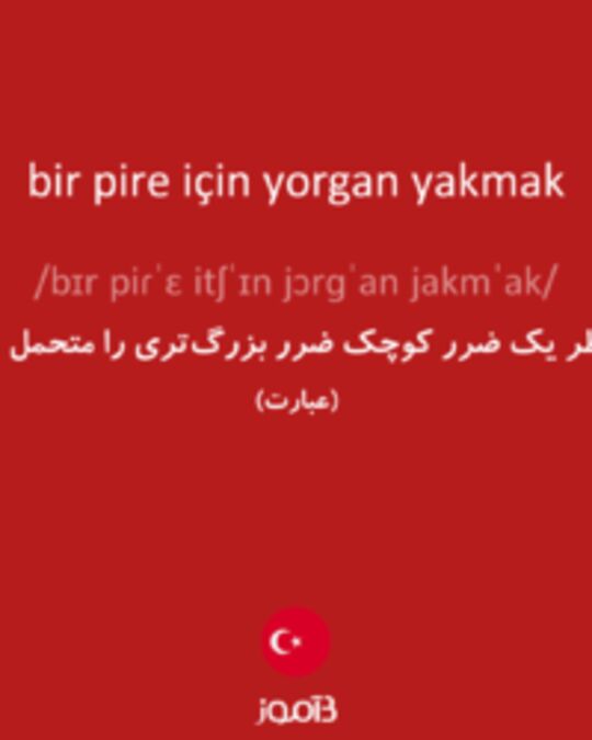  تصویر bir pire için yorgan yakmak - دیکشنری انگلیسی بیاموز