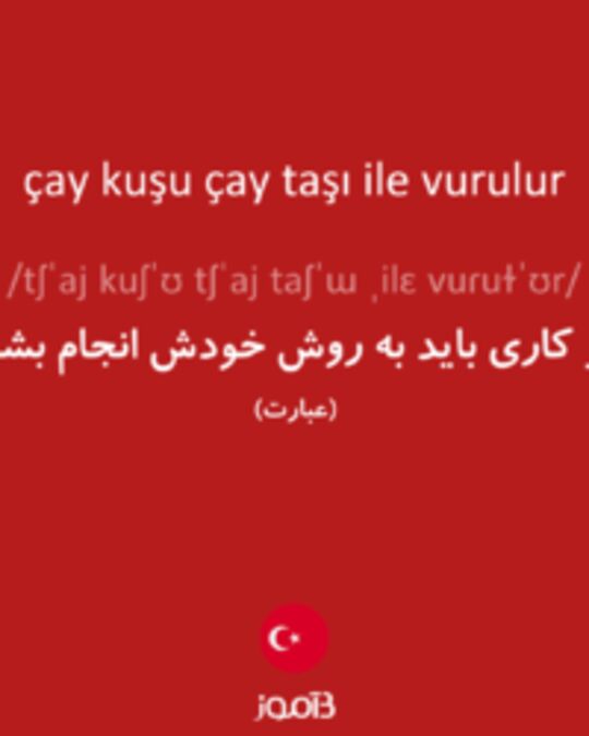  تصویر çay kuşu çay taşı ile vurulur - دیکشنری انگلیسی بیاموز