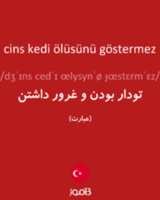  تصویر cins kedi ölüsünü göstermez - دیکشنری انگلیسی بیاموز