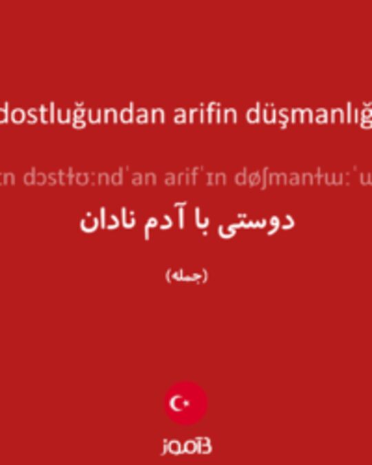  تصویر cahilin dostluğundan arifin düşmanlığı yeğdir - دیکشنری انگلیسی بیاموز