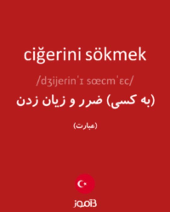  تصویر ciğerini sökmek - دیکشنری انگلیسی بیاموز