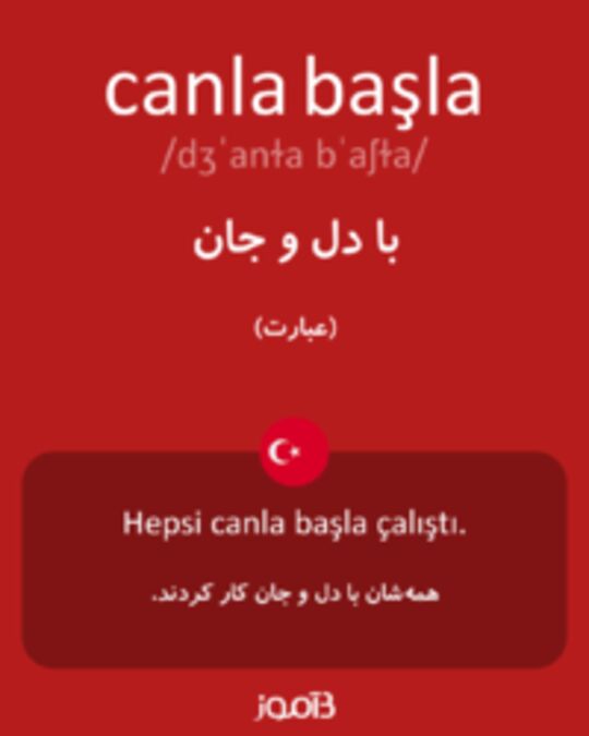  تصویر canla başla - دیکشنری انگلیسی بیاموز