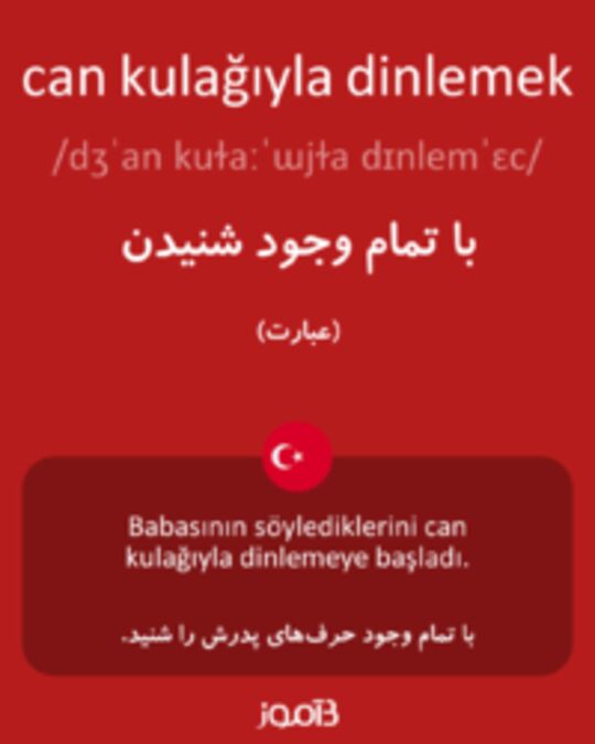  تصویر can kulağıyla dinlemek - دیکشنری انگلیسی بیاموز