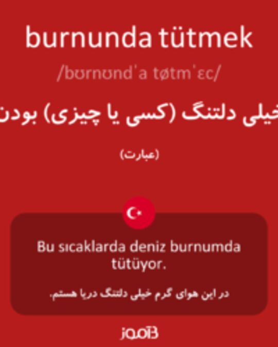  تصویر burnunda tütmek - دیکشنری انگلیسی بیاموز