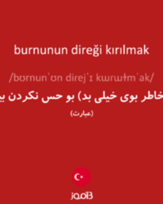  تصویر burnunun direği kırılmak - دیکشنری انگلیسی بیاموز