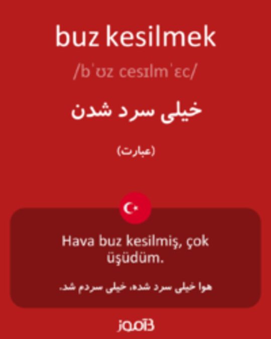  تصویر buz kesilmek - دیکشنری انگلیسی بیاموز