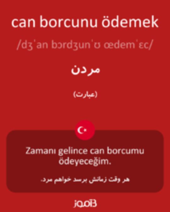  تصویر can borcunu ödemek - دیکشنری انگلیسی بیاموز