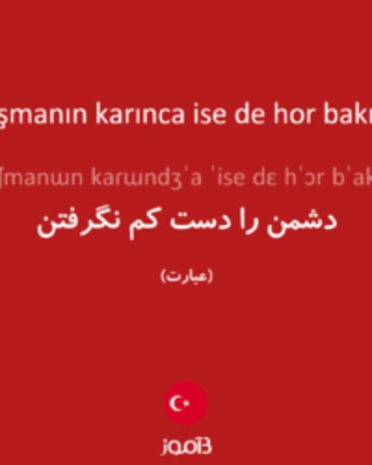  تصویر düşmanın karınca ise de hor bakma - دیکشنری انگلیسی بیاموز