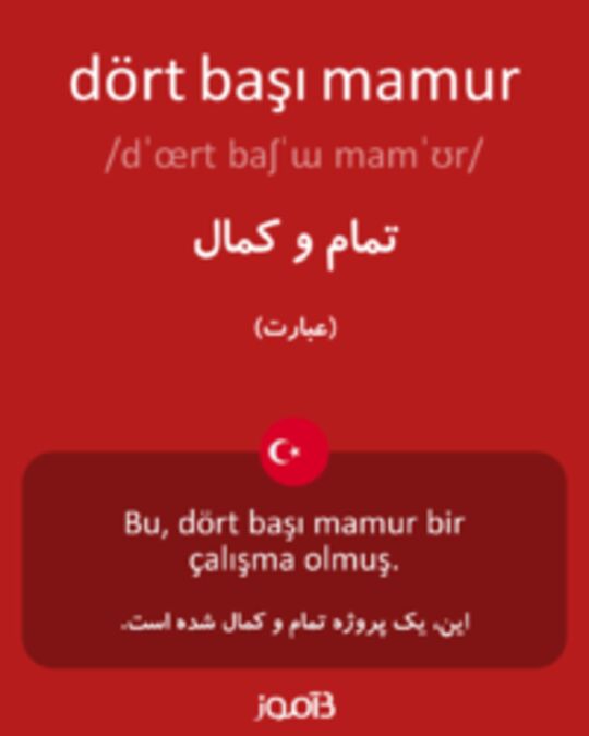  تصویر dört başı mamur - دیکشنری انگلیسی بیاموز