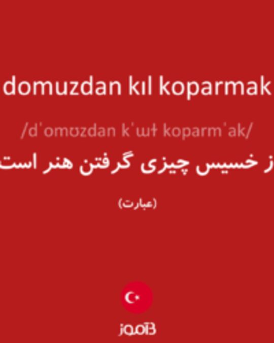  تصویر domuzdan kıl koparmak - دیکشنری انگلیسی بیاموز