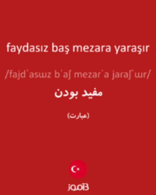  تصویر faydasız baş mezara yaraşır - دیکشنری انگلیسی بیاموز