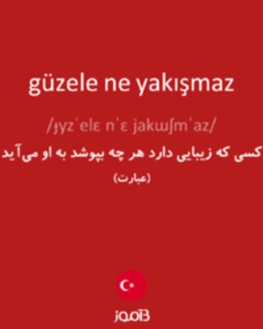  تصویر güzele ne yakışmaz - دیکشنری انگلیسی بیاموز