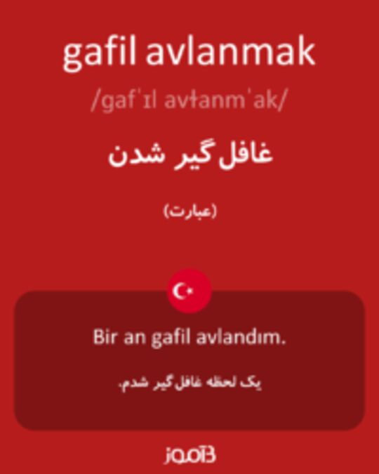  تصویر gafil avlanmak - دیکشنری انگلیسی بیاموز