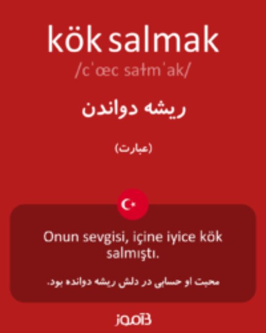  تصویر kök salmak - دیکشنری انگلیسی بیاموز