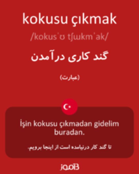  تصویر kokusu çıkmak - دیکشنری انگلیسی بیاموز