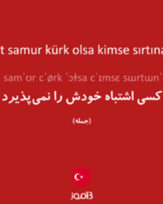  تصویر kabahat samur kürk olsa kimse sırtına almaz - دیکشنری انگلیسی بیاموز