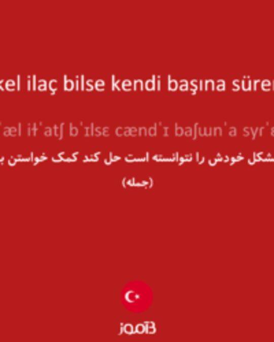  تصویر kel ilaç bilse kendi başına sürer - دیکشنری انگلیسی بیاموز