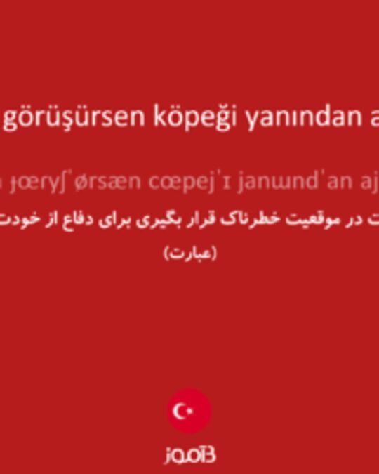  تصویر kurtla görüşürsen köpeği yanından ayırma - دیکشنری انگلیسی بیاموز