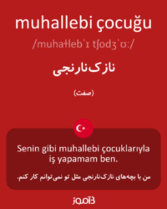  تصویر muhallebi çocuğu - دیکشنری انگلیسی بیاموز