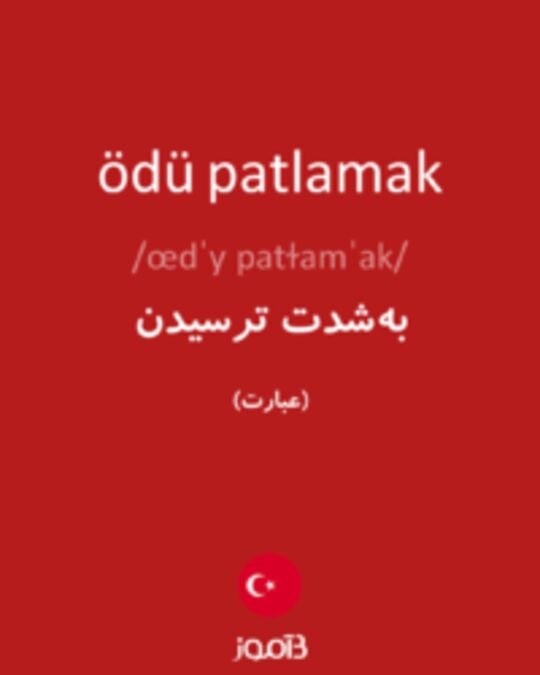  تصویر ödü patlamak - دیکشنری انگلیسی بیاموز