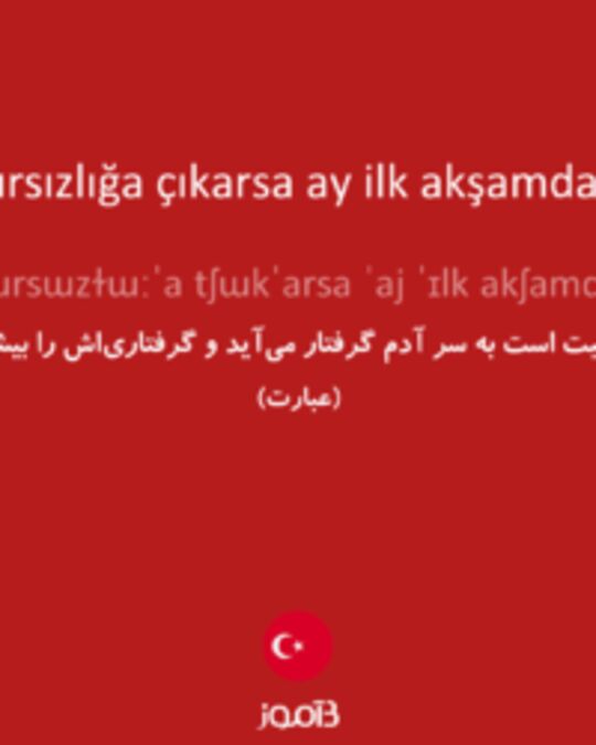  تصویر öksüz hırsızlığa çıkarsa ay ilk akşamdan doğar - دیکشنری انگلیسی بیاموز