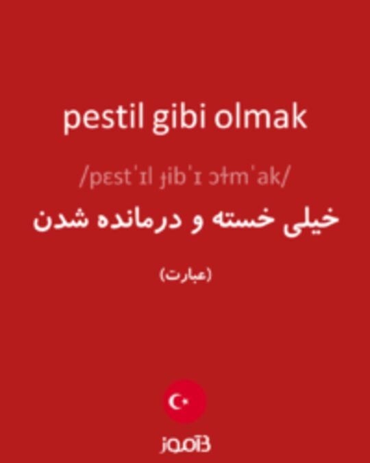  تصویر pestil gibi olmak - دیکشنری انگلیسی بیاموز