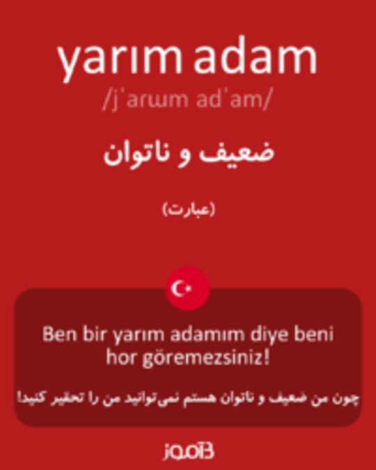  تصویر yarım adam - دیکشنری انگلیسی بیاموز