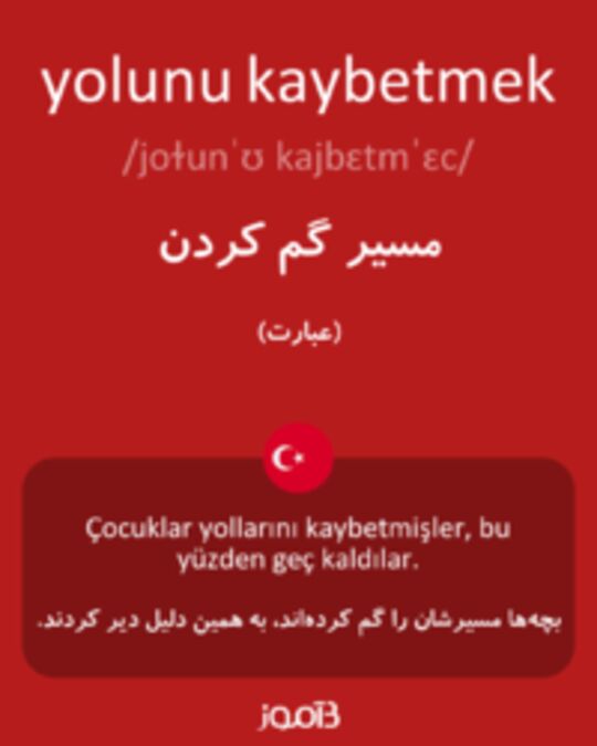  تصویر yolunu kaybetmek - دیکشنری انگلیسی بیاموز