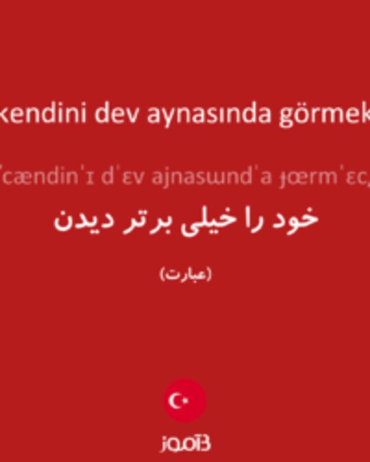  تصویر kendini dev aynasında görmek - دیکشنری انگلیسی بیاموز