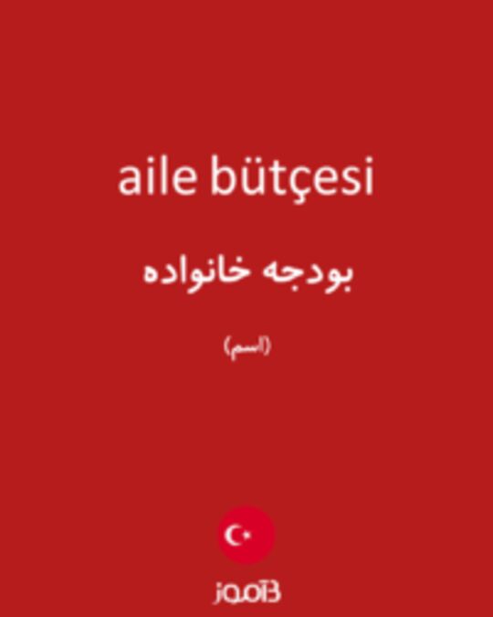  تصویر aile bütçesi - دیکشنری انگلیسی بیاموز