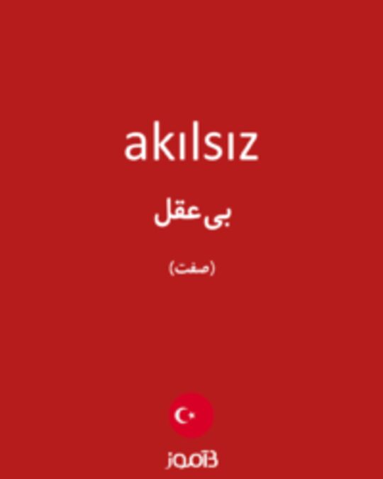  تصویر akılsız - دیکشنری انگلیسی بیاموز