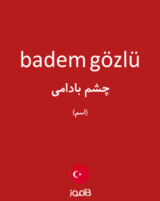  تصویر badem gözlü - دیکشنری انگلیسی بیاموز