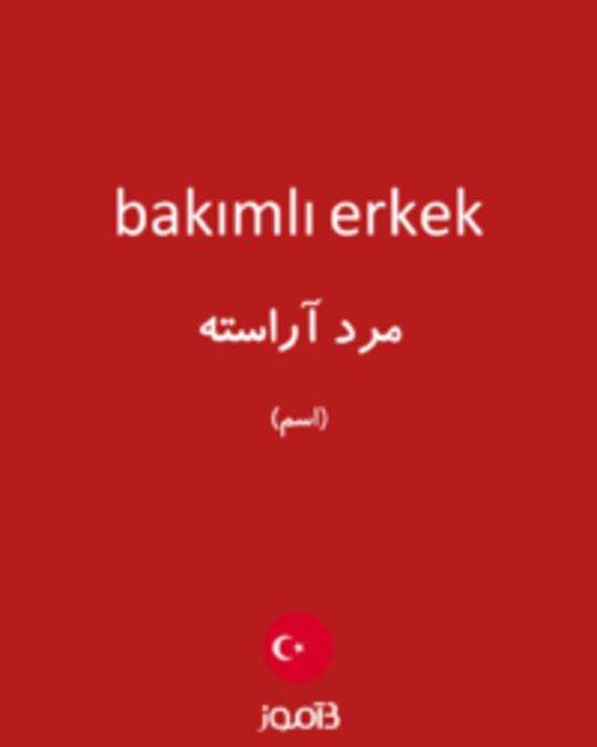  تصویر bakımlı erkek - دیکشنری انگلیسی بیاموز