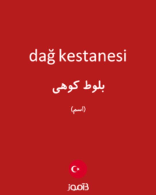  تصویر dağ kestanesi - دیکشنری انگلیسی بیاموز